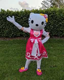 Hello Kitty Character Mascot. Adult size.