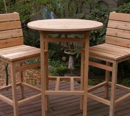Outdoor and patio hardwood furniture built by order.