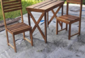 Outdoor and patio hardwood furniture built by order.