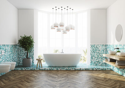 blue-pictures-for-bathroom-with-the-classic-mosaic-tile-design