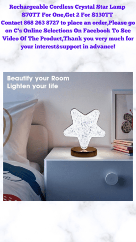 Rechargeable Cordless Crystal Star Lamp