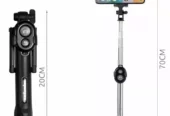 3 in 1 universal selfie stick and tripod + bluetooth remote