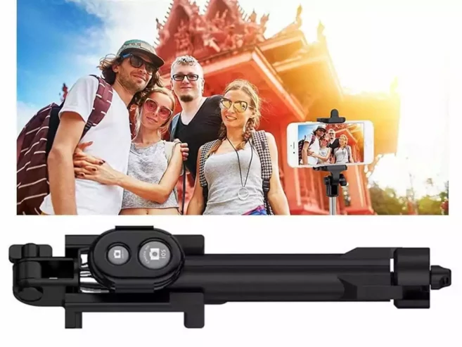 3 in 1 universal selfie stick and tripod + bluetooth remote