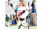 3 in 1 universal selfie stick and tripod + bluetooth remote